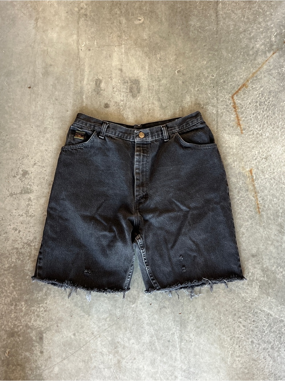 Vintage Wrangler Cutoff Denim Shorts - Black